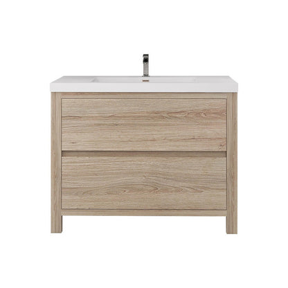 Louis 42" Freestanding Bathroom Vanity with Acrylic Integrated Sink Top