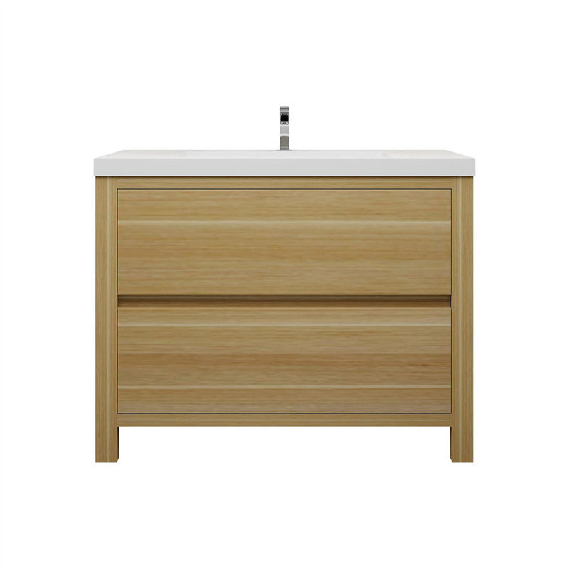 Louis 42" Freestanding Bathroom Vanity with Acrylic Integrated Sink Top