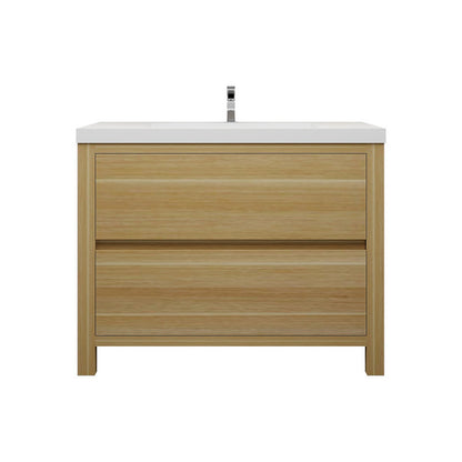 Louis 42" Freestanding Bathroom Vanity with Acrylic Integrated Sink Top