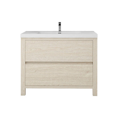 Louis 42" Freestanding Bathroom Vanity with Acrylic Integrated Sink Top