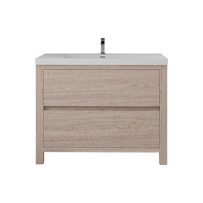 Louis 42" Freestanding Bathroom Vanity with Acrylic Integrated Sink Top