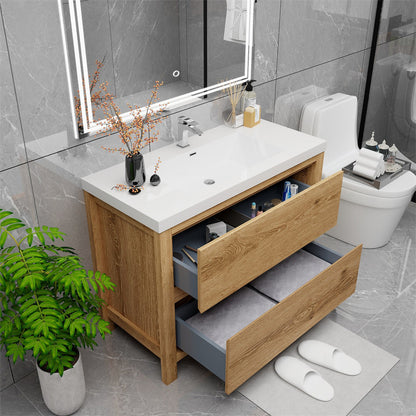 Louis 42" Freestanding Bathroom Vanity with Acrylic Integrated Sink Top