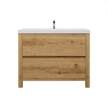 Louis 42" Freestanding Bathroom Vanity with Acrylic Integrated Sink Top