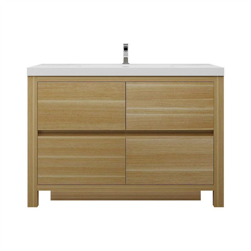 Louis 48" Freestanding Bathroom Vanity with Acrylic Integrated Sink Top