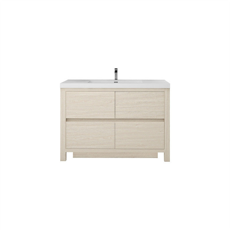 Louis 48" Freestanding Bathroom Vanity with Acrylic Integrated Sink Top