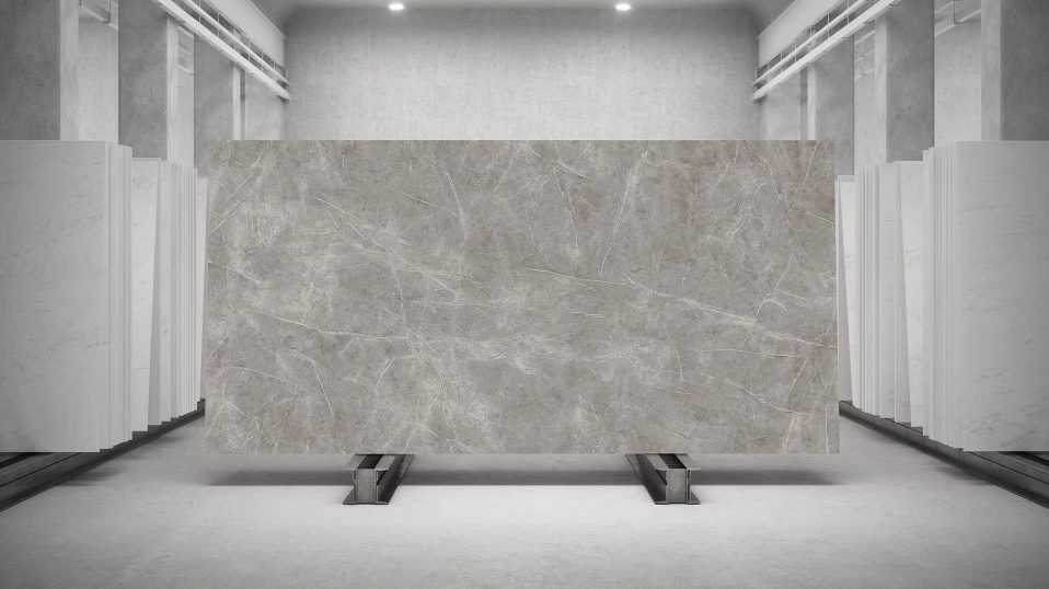 Atlas Plan PorcelainTop™ Light Grey Stone Porcelain Slab