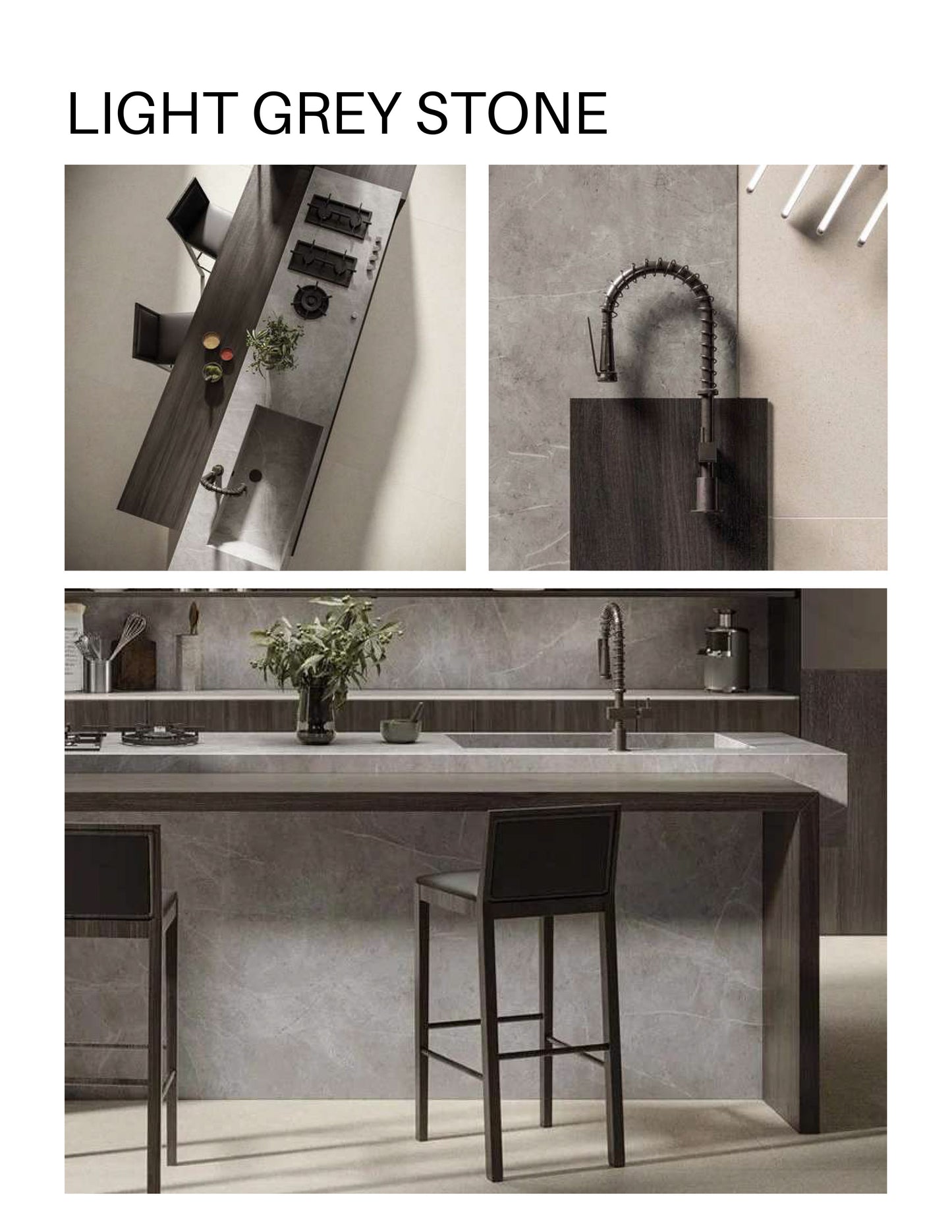 Atlas Plan PorcelainTop™ Light Grey Stone Porcelain Slab