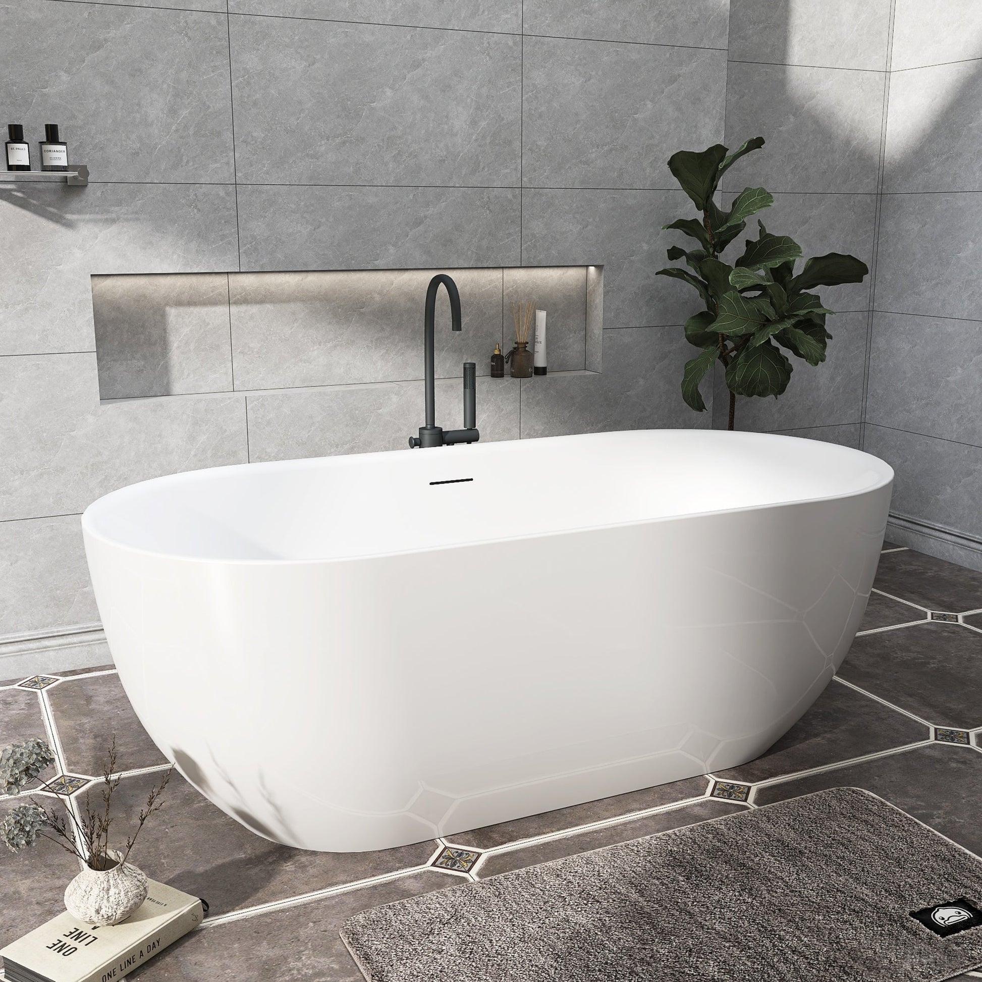 Freestanding Bathtub – Glossy White – Talia