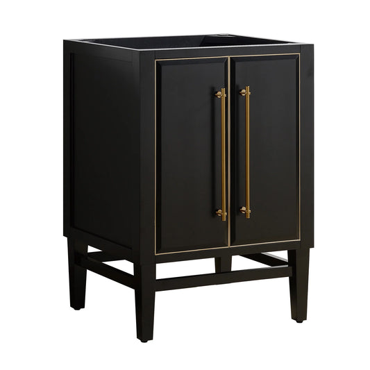 Mason 24" Freestanding Bathroom Vanity with Carrara White Natural Marble Top and Vitreous China Undermount Sink
