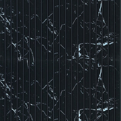 Nero Marquina Medium Slatted Polypropylene Interior Decorative Wall Panel