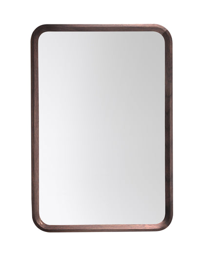 Vela Mirror, Dark Walnut, 24 inch
