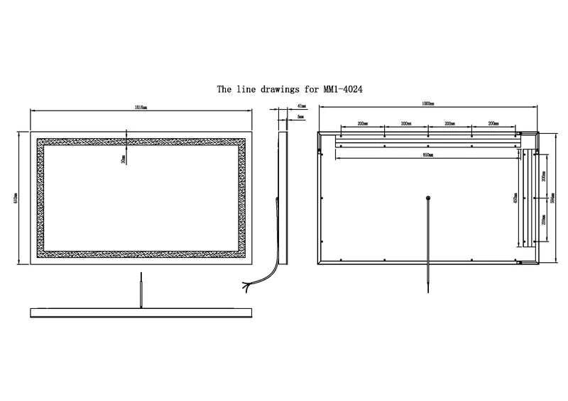 Aura Frameless LED Mirror