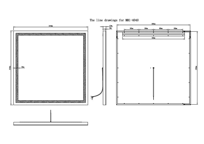 Aura Frameless LED Mirror