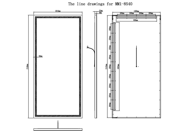 Aura Frameless LED Mirror