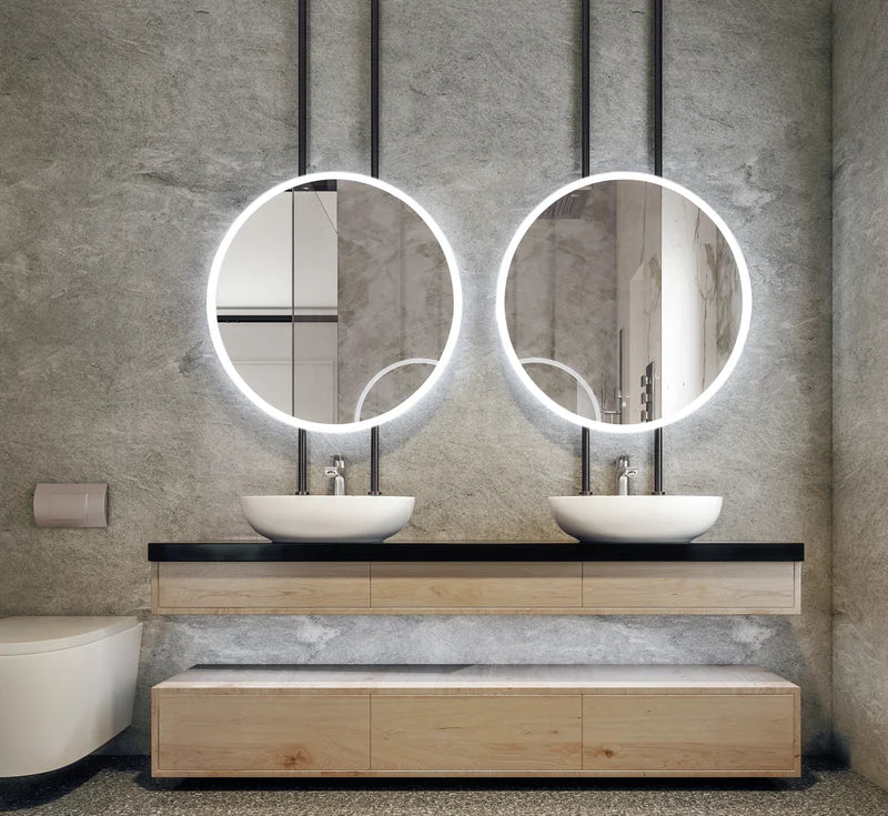 Modern Luna Frameless LED Mirror