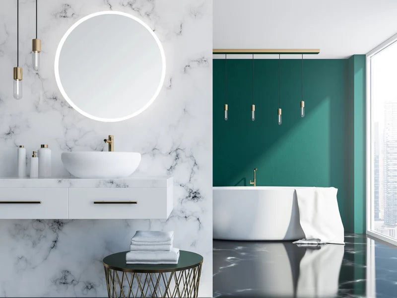 Modern Luna Frameless LED Mirror