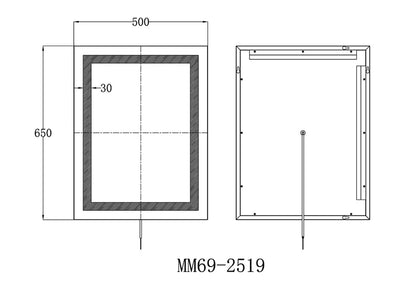 Zenith Frameless LED Mirror