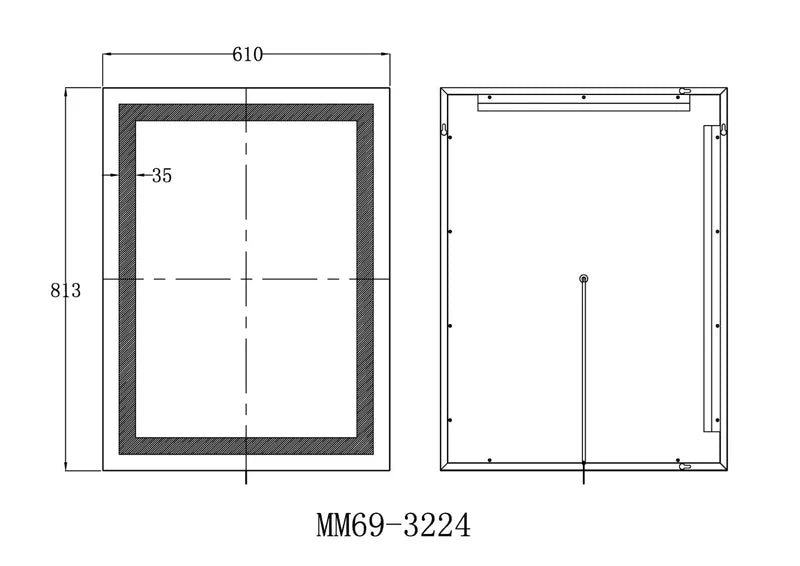 Zenith Frameless LED Mirror