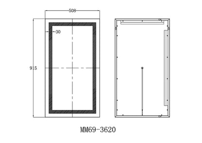 Zenith Frameless LED Mirror