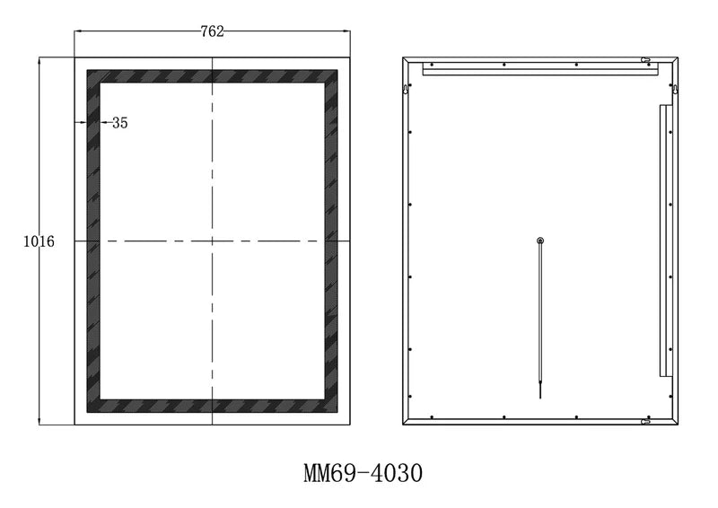 Zenith Frameless LED Mirror