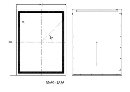 Zenith Frameless LED Mirror