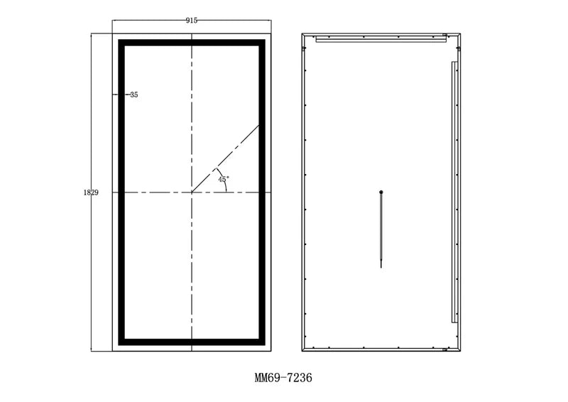 Zenith Frameless LED Mirror