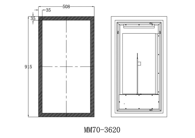 Equinox Frameless LED Mirror