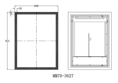 Equinox Frameless LED Mirror