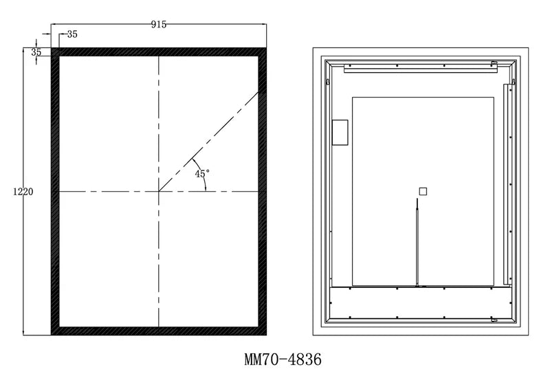 Equinox Frameless LED Mirror