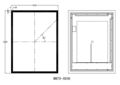 Equinox Frameless LED Mirror