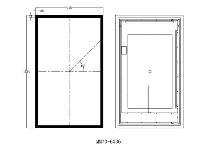 Equinox Frameless LED Mirror