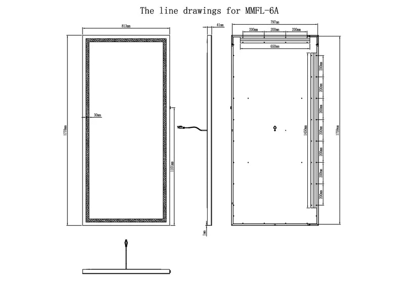 Reeva Frameless LED Mirror