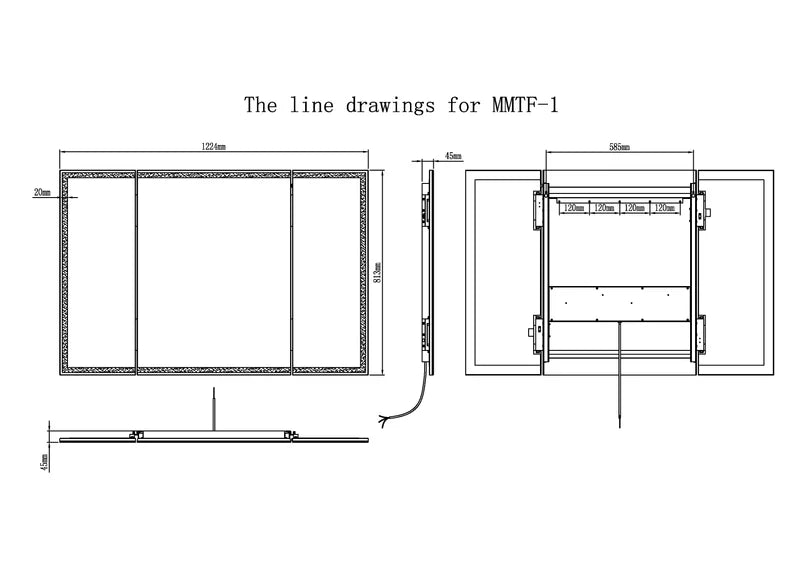 Stella Tri-Fold Frameless LED Mirror