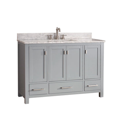 Modero 48" Freestanding Bathroom Vanity with Stone Top and Vitreous China Undermount Sink