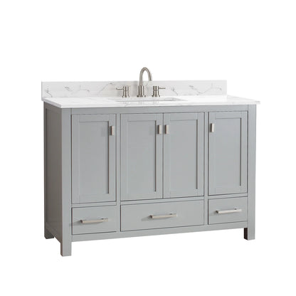 Modero 48" Freestanding Bathroom Vanity with Stone Top and Vitreous China Undermount Sink