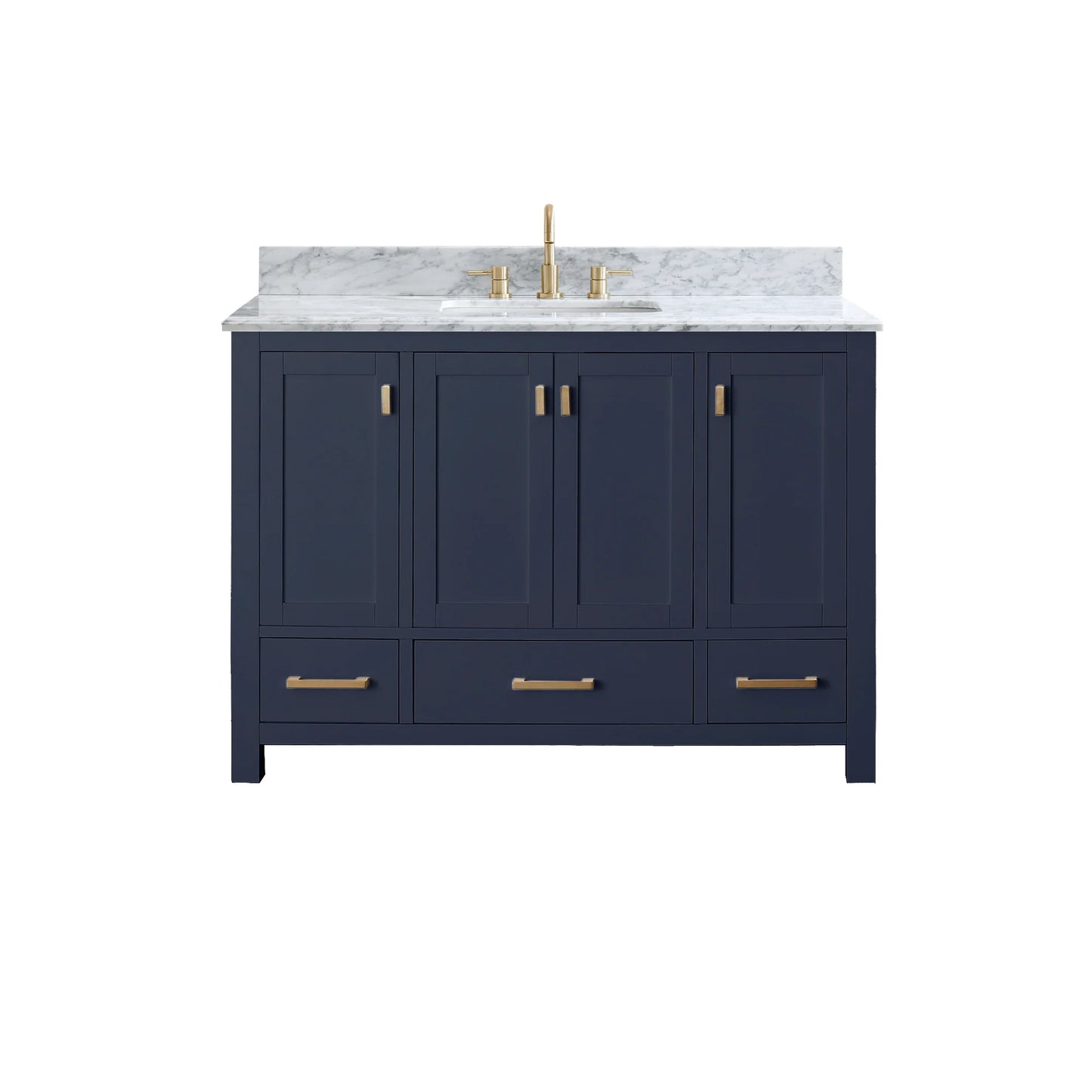 Modero 48" Freestanding Bathroom Vanity with Stone Top and Vitreous China Undermount Sink