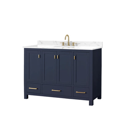 Modero 48" Freestanding Bathroom Vanity with Stone Top and Vitreous China Undermount Sink