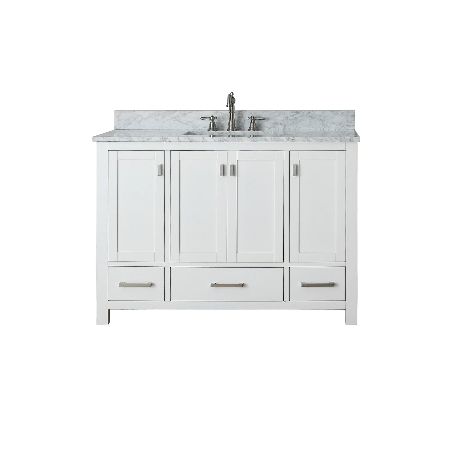 Modero 48" Freestanding Bathroom Vanity with Stone Top and Vitreous China Undermount Sink