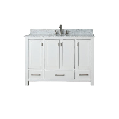 Modero 48" Freestanding Bathroom Vanity with Stone Top and Vitreous China Undermount Sink