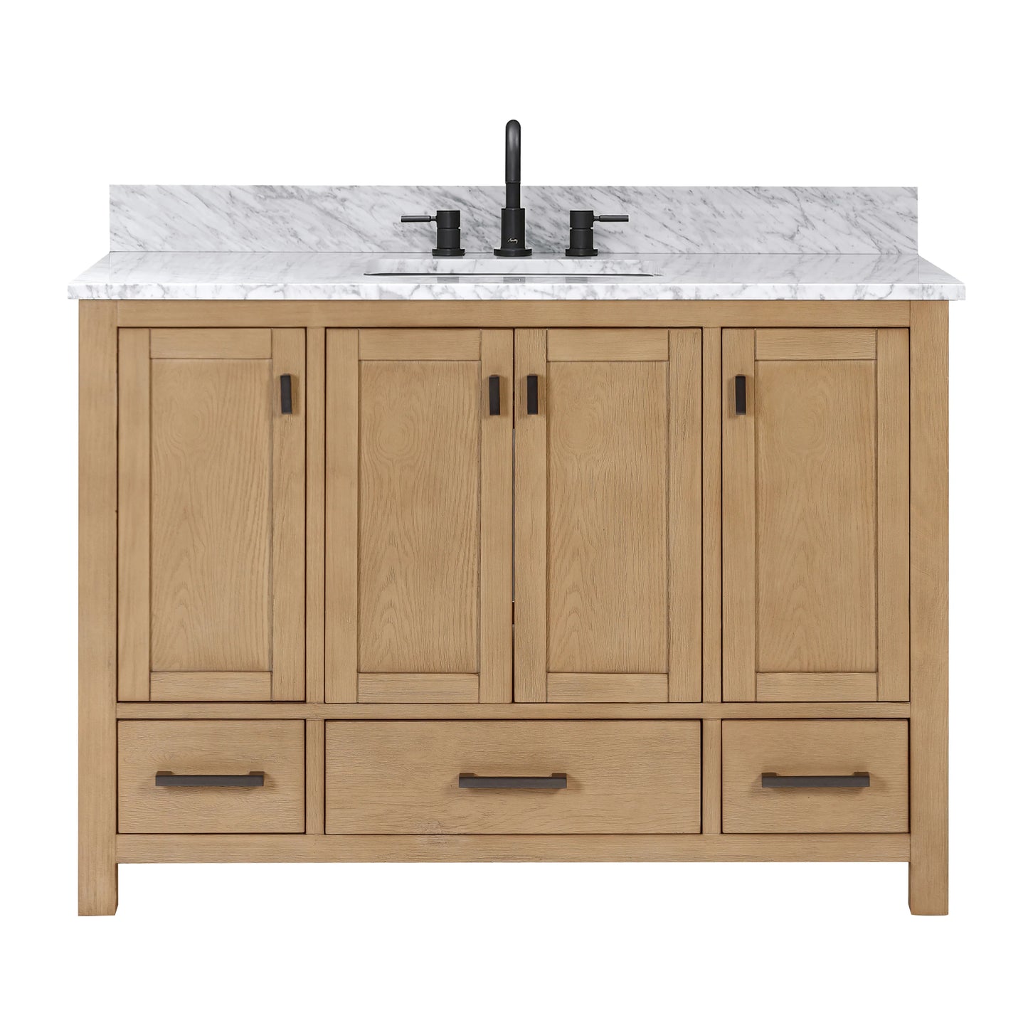 Modero 48" Freestanding Bathroom Vanity with Stone Top and Vitreous China Undermount Sink