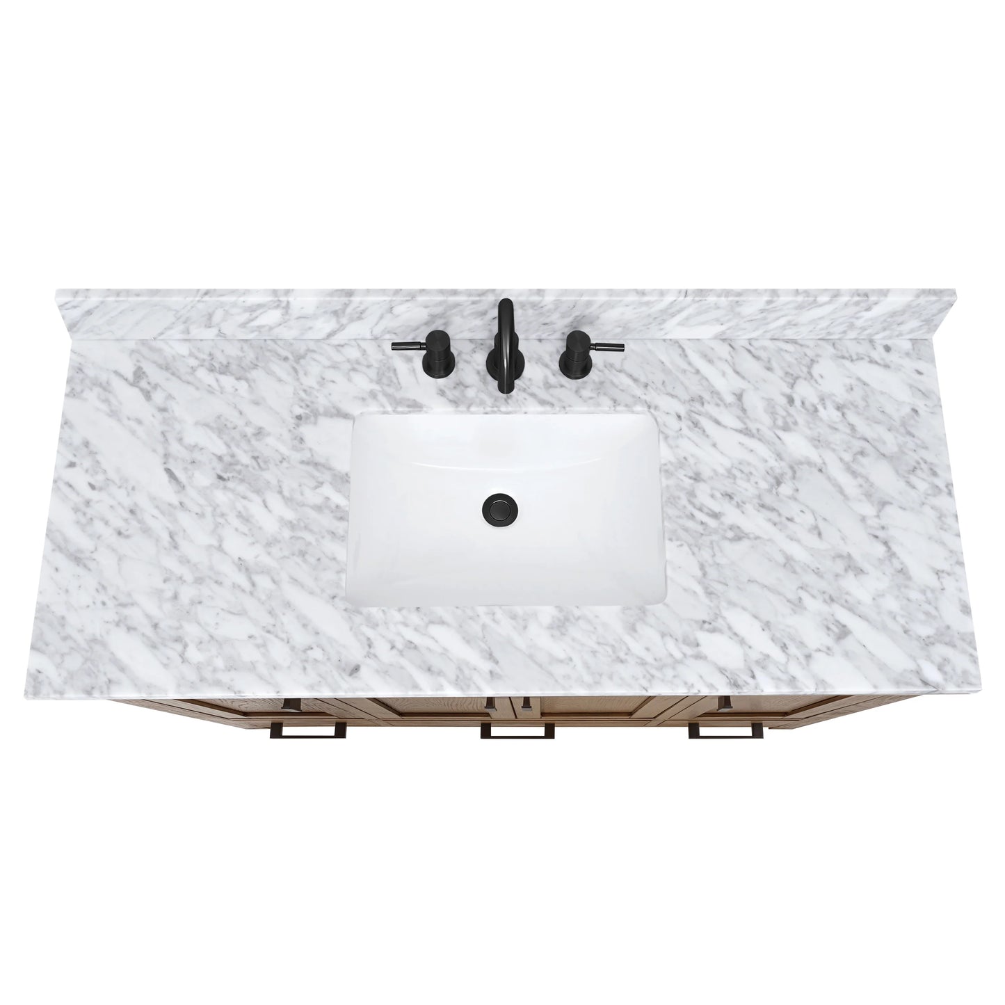 Modero 48" Freestanding Bathroom Vanity with Stone Top and Vitreous China Undermount Sink