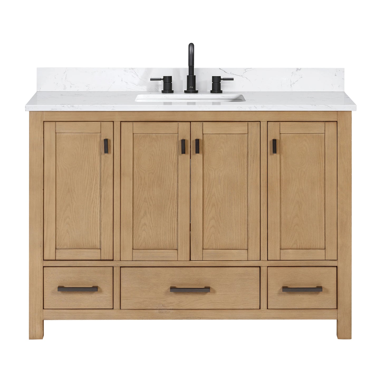 Modero 48" Freestanding Bathroom Vanity with Stone Top and Vitreous China Undermount Sink