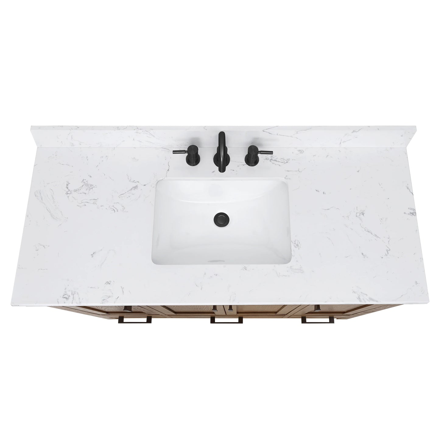 Modero 48" Freestanding Bathroom Vanity with Stone Top and Vitreous China Undermount Sink