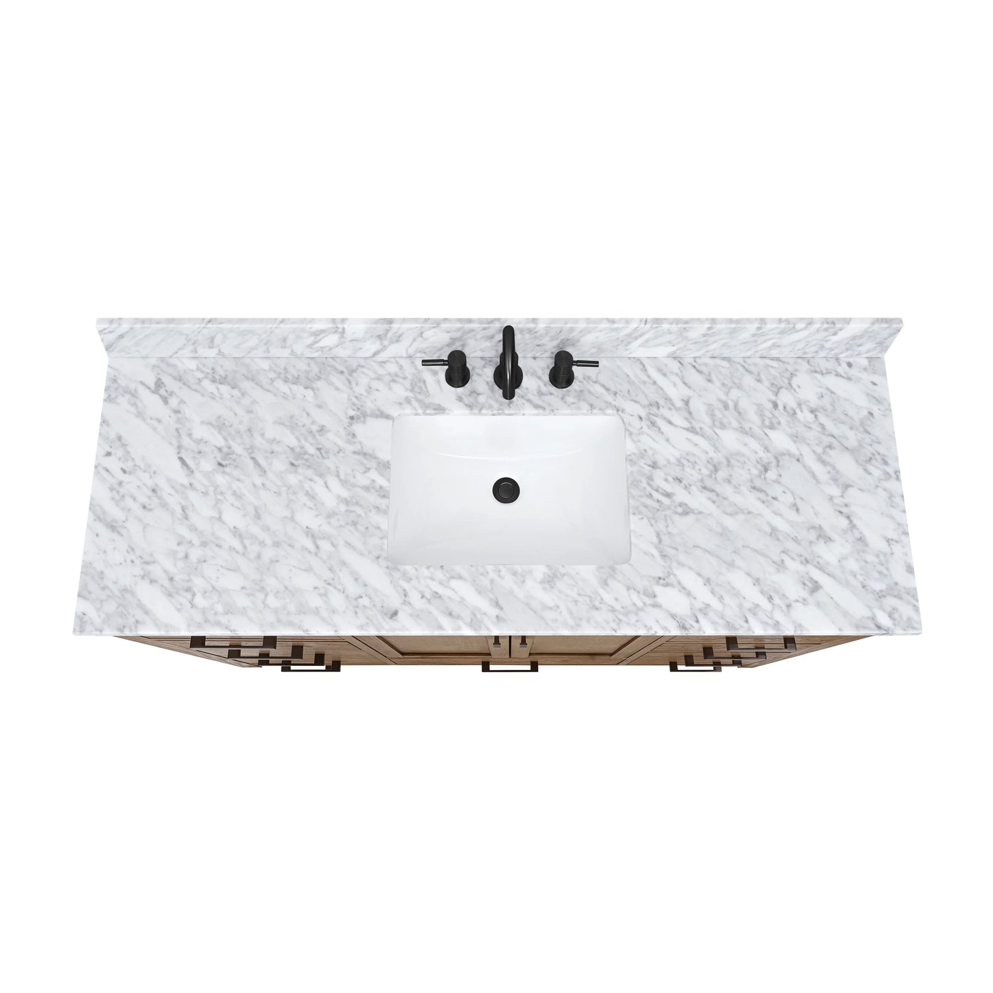 Modero 60" Freestanding Bathroom Vanity with Stone Top and Vitreous China Undermount Sink