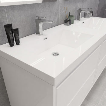 Sage 60" Wall Mounted Bathroom Vanity