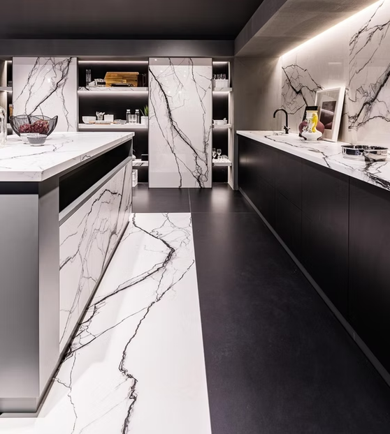 Florim PorcelainTop™ Marble Breach White Porcelain Slab
