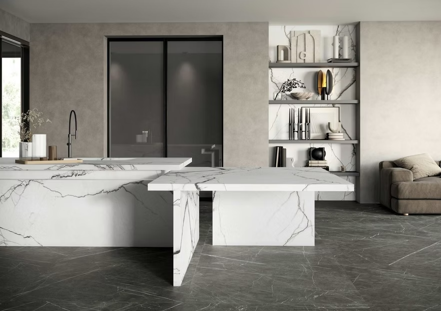 Florim PorcelainTop™ Marble Breach White Porcelain Slab