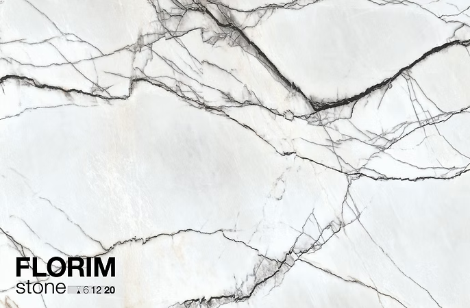 Florim PorcelainTop™ Marble Breach White Porcelain Slab