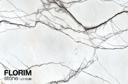 Florim PorcelainTop™ Marble Breach White Porcelain Slab