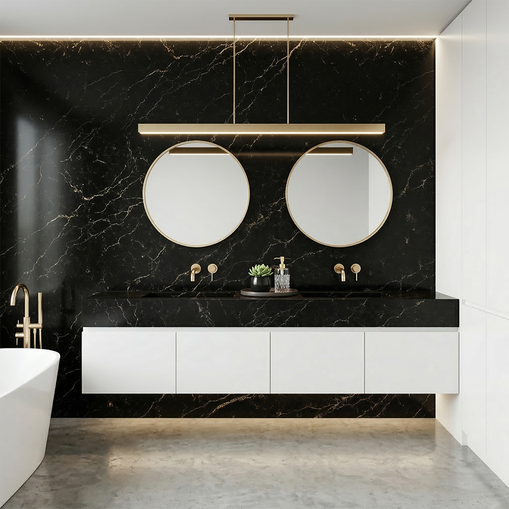 Marmo Black Quartz Slab